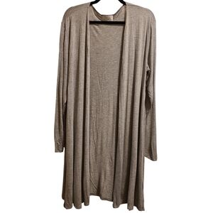 Long-sleeve duster cardigan 1X